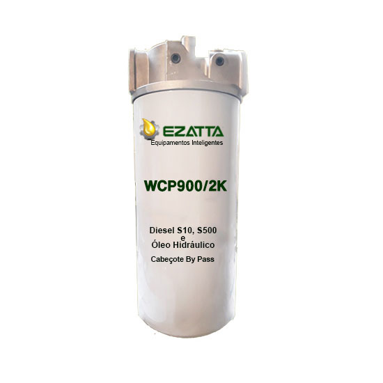 Ultrafiltro com Cabeçote bypass Ezatta Modelo WCP900/2K, é um Kit para filtração de Diesel S10,S500 e óleo hidráulico.